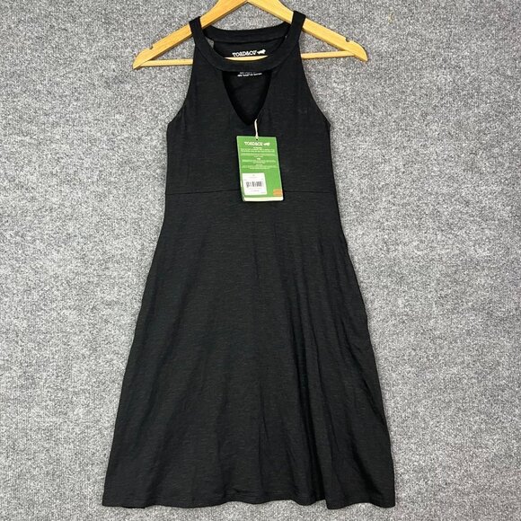 Toad & Co Dresses & Skirts - NEW $89 Toad & Co Avalon‎ Dress Size XS  Black Organic Cotton Pockets Bra